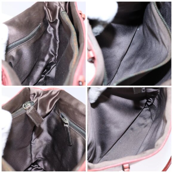 PRADA Hand Bag Leather Pink Silver Auth - Picture 15 of 16